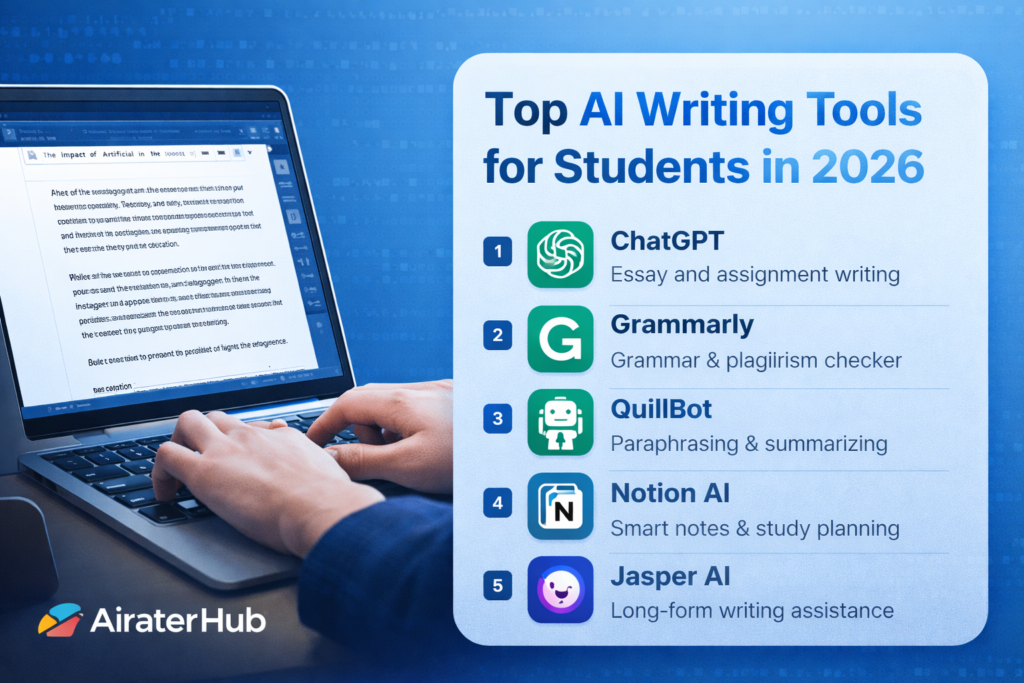 Top AI Writing Tools for Students in 2026 (Free & Powerful)